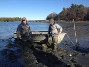 Andy and Jim Campbell prepare for the dig.