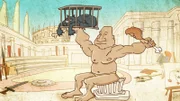 Gladiator in der Gladiatorenschule: Gladiatoren sind meist Sklaven. Und doch sind sie die Stars im alten Rom. Auf der Gladiatorenschule wird man gut versorgt, erhalt regelma?ige Massagen und die besten Arzte. Wer Gluck hat, muss nur dreimal im Jahr kampfen.