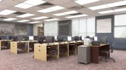 Modern classroom. High school. 3d illustration.