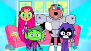 Starfire, Beast Boy, Cyborg, Raven.