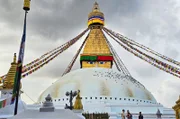 Die buddhistische Boudhanath Stupa in Kathmandu (Nepal)