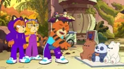 L-R: Triple T Tigers mit Baby Grizz, Baby Panda, Baby Ice Bear