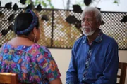Bosques de San Nicolas, Guatemala - Morgan Freeman with Rigoberta Menchú Tun.