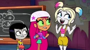 v.li.: Raven, Starfire, Harley Quinn