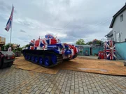 Gary Blackburn's tank is ready to start its journey to the "Little Britain Inn"