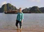 Moderatorin Andrea Jansen in Vietnam
