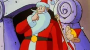 Jordi versucht unauffällig beim Weihnachtsmann Maß für den neuen Anzug zu nehmen.