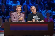 Rateteam-Kapitän Elton (r.) mit Radio- und Fernsehmoderator Thorsten Schorn (l.).
