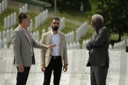 Bosnia and Herzegovina - Morgan Freeman interviews Senad Hadzifejzovic and Fedja Hadzifejzovic at the Srebrenica Genocide Memorial.