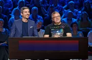 Rateteam-Kapitän Elton mit "Tagesthemen"-Moderator Ingo Zamperoni.