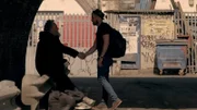 London - Joshua Coombes greets a homeless man.