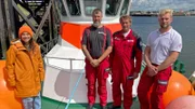 Anna bei den Büsumer Seenotrettern. Die Crew um Vormann Jörg Lüdke hilft Menschen und Schiffen in Seenot.