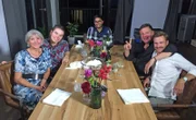 V.l.: Anja, Katja, Gastgeber Anjan, Helmut und Dirk