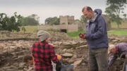 Archäologen bei Ausgrabungsarbeiten am Kastell Vindolanda.