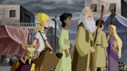 Cora und Habib versuchen mit Noah, die Tiere vor der großen Flut zu retten.