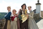 Dummling mit der Goldenen Gans, Prinzessin Luise und den beiden Wirtshaustöchtern.