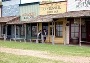 Das war der "Wilde Westen" - historische Häuserzeile in Dodge City.