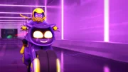 Batgirl wird mitsamt ihres Motorrads vollgeschleimt. Bibi ist so enttäuscht von dem vielen Pech, dass sie nicht weiß, wie sie den Einsatz noch vollenden soll.