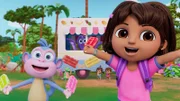 Dora und das Fiesta-Trio ergründen ein seltsames Geräusch, durch das sie ihre Instrumente verloren haben.