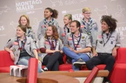 In jeder Sendung tritt ein Team von vier Prominenten gegen acht Kandidaten aus dem Südwesten an – vier Kinder und vier Erwachsene. Und wieder dreht sich alles um die Frage: Wer malt und rät am besten? Das Team der Pfadfinder Saarbrücken, hinten v.li. Franz Schug, Georgia Simmons, Luise Weber und Piet Engel, vorne v. li.: Caro Zahn, Maite Andersen, Felix Henne und Alexander Schrickel.