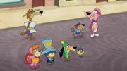 v.li.: Maw Rugg, Mildew Wolf, Shag Rugg, Augie Doggie, Yakky Doodle, So-So, Snagglepuss