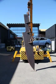 Dropping a giant knife.