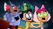 Cyborg, Beast Boy, Robin, Starfire
