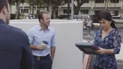 L-R: Danny 'Danno' Williams (Scott Caan), DMV Instructor (Cathy Tanaka)