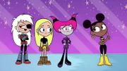 v.li.: Ravager, Terra, Jinx, Bumblebee