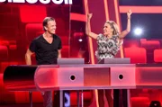 Die Kandidaten des Teams "Moderation": Markus Lanz (l.) Moderator und Sylvie Meis (r.), Moderatorin.