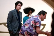 l-r: Matt Spencer (Zach Woods), Rav Mulcair (Nikki Amuka-Bird), Frank Kelly (Andy Buckley)