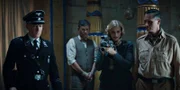 L-R: Wilhelm Brücke (Aylam Orian), Professor Langford (Connor Trinneer), Catherine Langford (Ellie Gall), Stefan (Lincoln Hoppe)