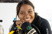 Lala Merilla ist Tauchlehrerin an der Universität von Sulawesi.