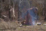 Jake macht Feuer.