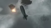 Tallboy falling towards Norwegian Fjord.