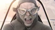 Seki screams as he plummets towards a ship in his Kamikaze flight.