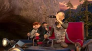 Humbert (links), Spinoza (Mitte) und der Jäger (rechts) sind der Prinzessin dicht auf der Spur.