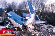 January 1989, Midlands, England, UK --- Wreckage at Aircraft Crash Site --- Image by c Bryn Colton/Assignments Photographers/CORBIS