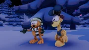 Jon reist mit Garfield und Odie in die Berghütte seines Cousins Bill.