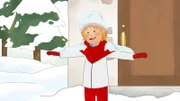 Conni hat eine Schneedusche abbekommen.