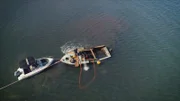 In Dawsville, the Geographe Marine Salvage and Rescue team also hooks up a ship.