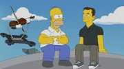 Sehr zu Homers Freude sorgt Elon nicht nur für ein ausgezeichnetes Essen ...