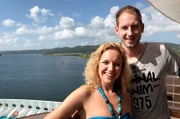 Tobias und Marina Koch an Bord der Artania.