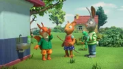 Pip und Posy möchten eigentlich "Ritter und Drache" spielen, aber Jamila findet die "echte Welt" spannender.