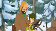 Weil der Postbote gerade nicht kann, fahren Pettersson und Findus den letzten Brief mitten im Winter mit dem Traktor aus.