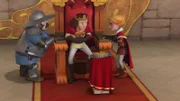 König Richard hat Bauchschmerzen von der Pilztorte.