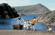 Die 5 Freunde erforschen Kirrin Island. (V.l.n.r.: Julian - Marco Williamson, Anne - Laura Petela, Dick - Paul Child, George - Jemina Rooper und Tim - Connal)