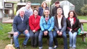 Trödelprofi Mauro Corradiino mit Norbert und Nicole mit dem Rest der Familie.