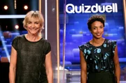 Die Kandidatinnen des Teams „Sport“: Heike Drechsler, ehemalige Olympiasiegerin im Weitsprung (l.) und Malaika Mihambo, ehemalige Weltmeisterin im Weitsprung (r.).