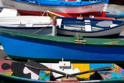 Boote im Hafen von Vueltas, La Gomera.